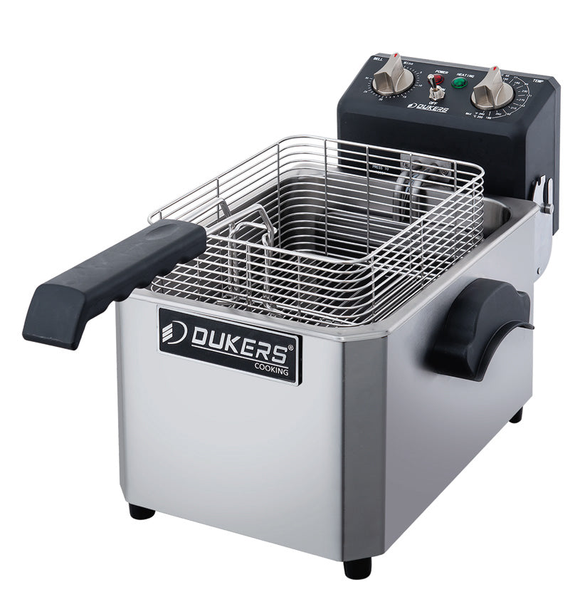 Dukers - DCF10E, 10lb One Basket Electric Countertop Deep Fryer