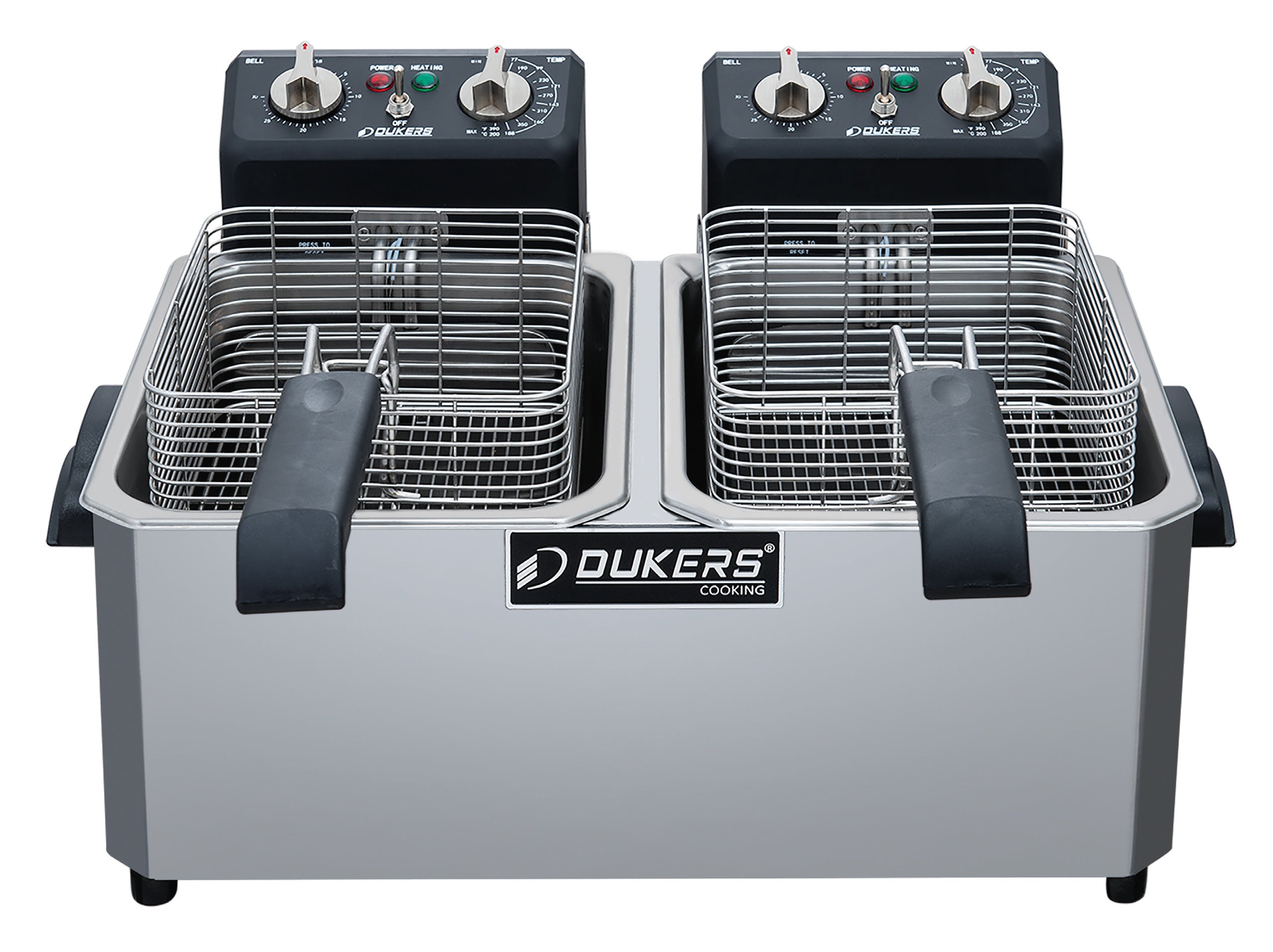 Dukers - DCF10ED, 20lb Two Basket Electric Countertop Deep Fryer