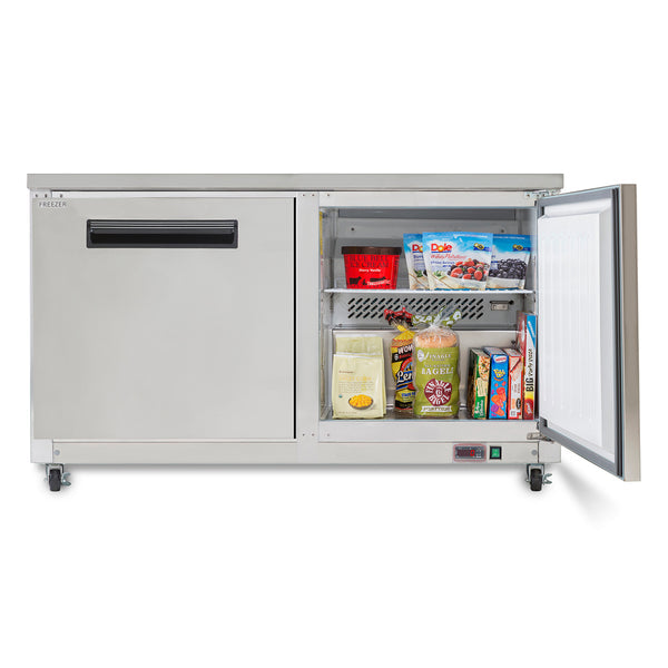 Maxx Cold - MXCF60UHC Double Door Undercounter Freezer, 15.5 cu. ft. Storage Capacity, in Stainless Steel