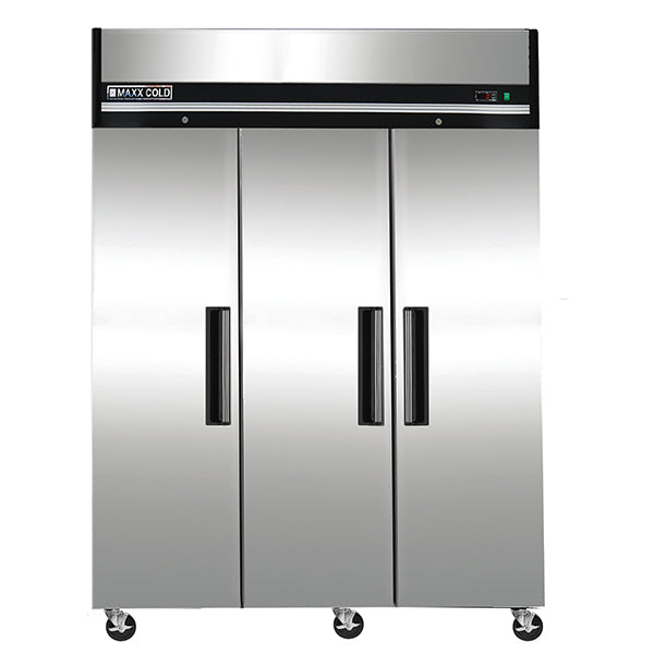 Maxx Cold - MXCF-72FDHC Triple Door Reach-in Freezer, Top Mount, 72 cu. ft. Storage Capacity, in Stainless Steel