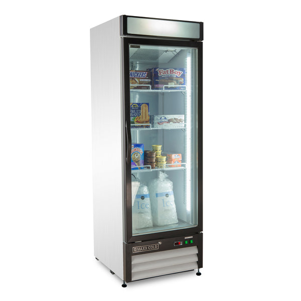 Maxx Cold - MXM1-16FHC Single Glass Door Merchandiser Freezer, in White