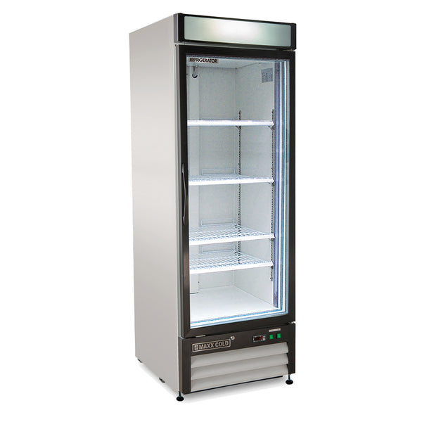 Maxx Cold - MXM1-23FHC Single Glass Door Merchandiser Freezer, 23 cu. ft. Storage Capacity, in White