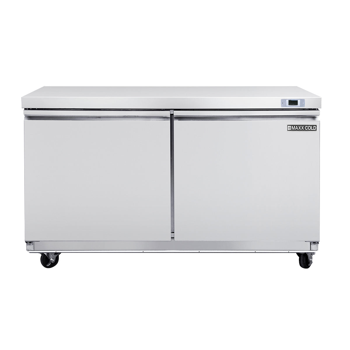 Maxx Cold - MXSF60UHC Double Door Undercounter Freezer, 14.1 cu. ft. Storage Capacity, in Stainless Steel