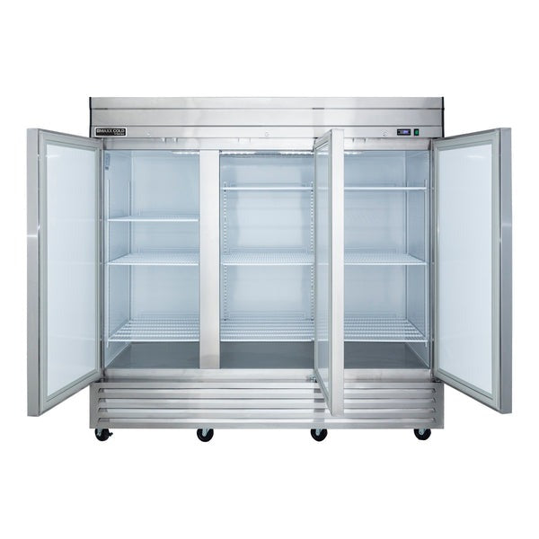 Maxx Cold - MVR-72FDHC V-Series 3 Door Reach-In Refrigerator, Bottom Mount, in Stainless Steel