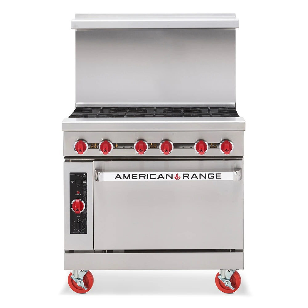 American Range AR-6 36" 6 Burner Gas Range w/ Standard Oven