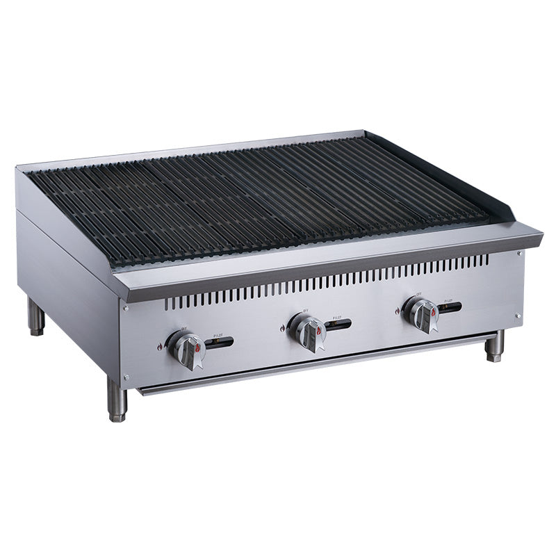 Chef AAA - TCCB36 Commercial 36 in. Countertop Charbroiler