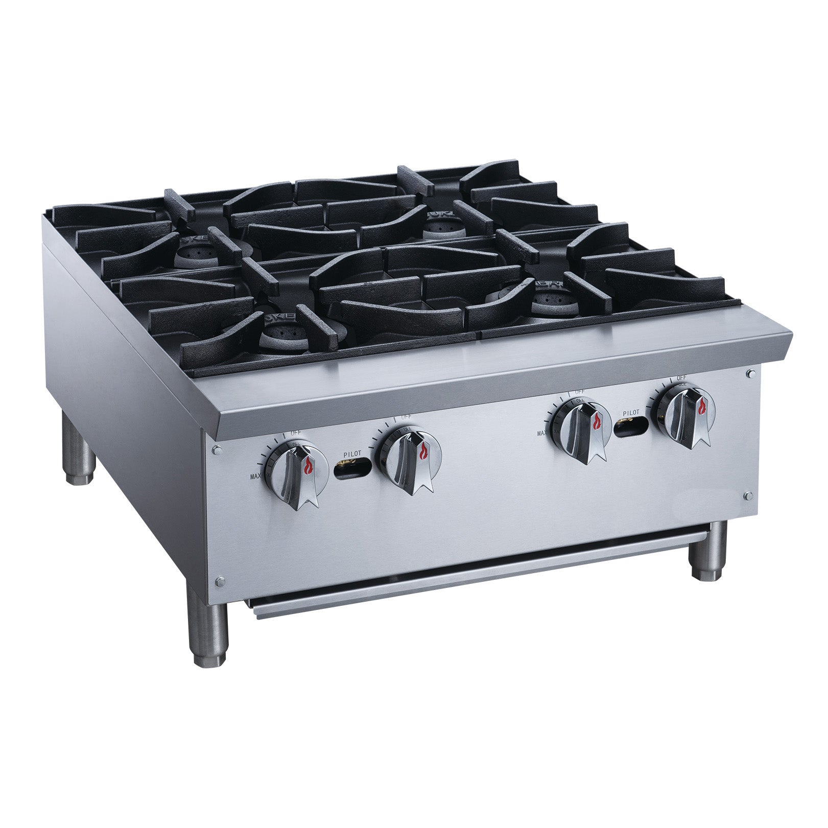 Chef AAA - TCHPA24 Commercial 24" Hot Plate with 4 Burners NG