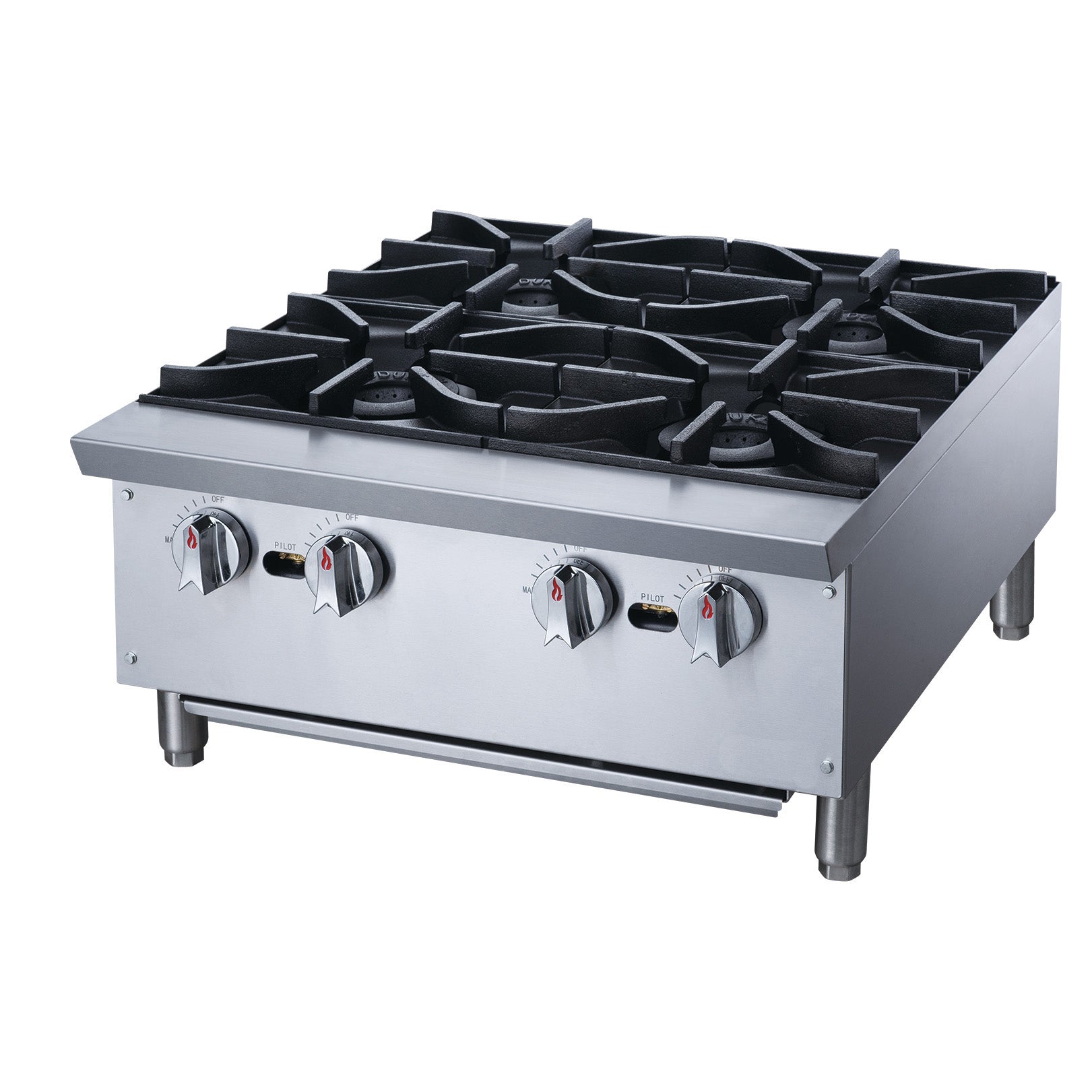 Chef AAA - TCHPA24 Commercial 24" Hot Plate with 4 Burners NG