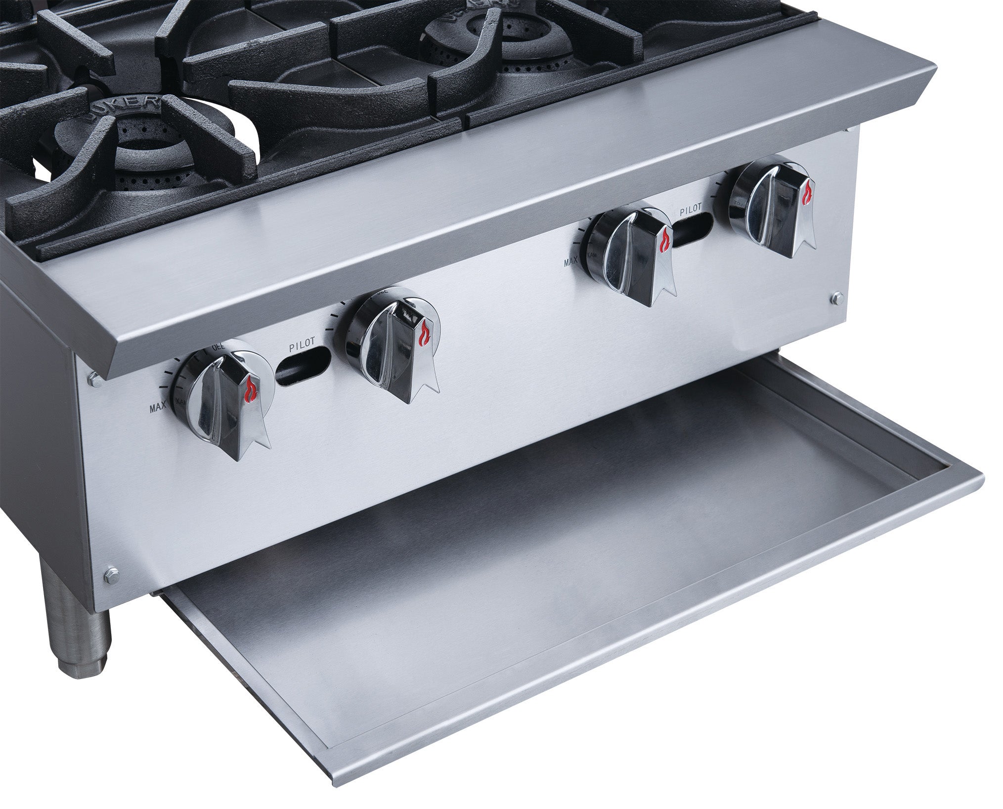 Chef AAA - TCHPA24 Commercial 24" Hot Plate with 4 Burners NG