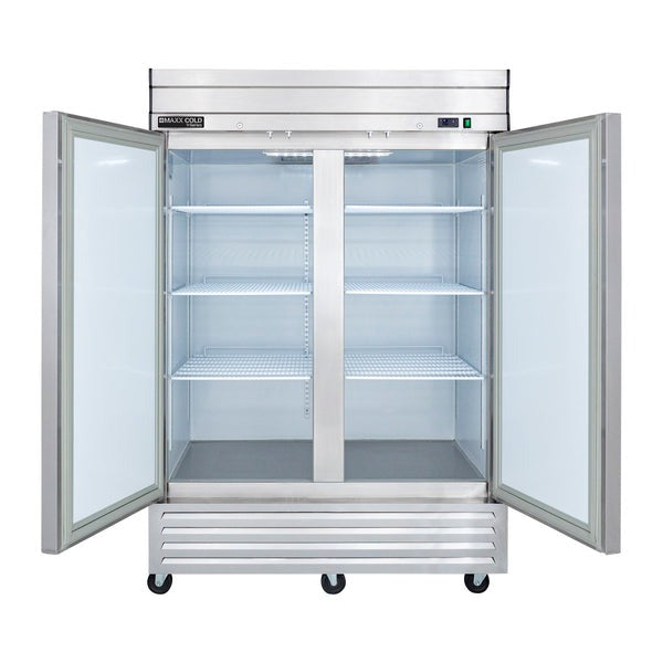 Maxx Cold - MVR-49FDHC V-Series 2 Door Reach-In Refrigerator, Bottom Mount, in Stainless Steel