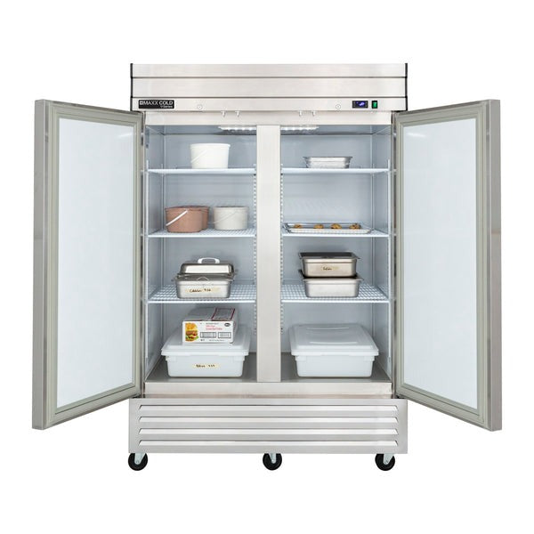 Maxx Cold - MVF-49FDHC V-Series 2 Door Reach-In Freezer, Bottom Mount, in Stainless Steel