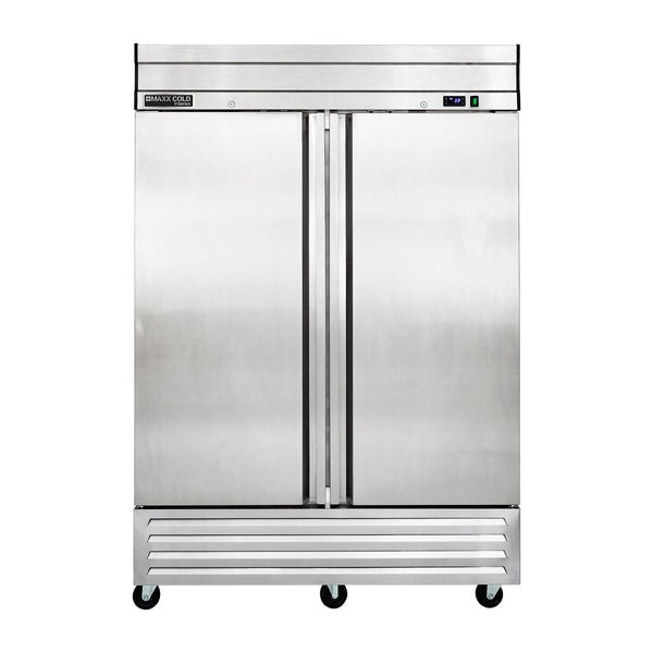 Maxx Cold - MVR-49FDHC V-Series 2 Door Reach-In Refrigerator, Bottom Mount, in Stainless Steel