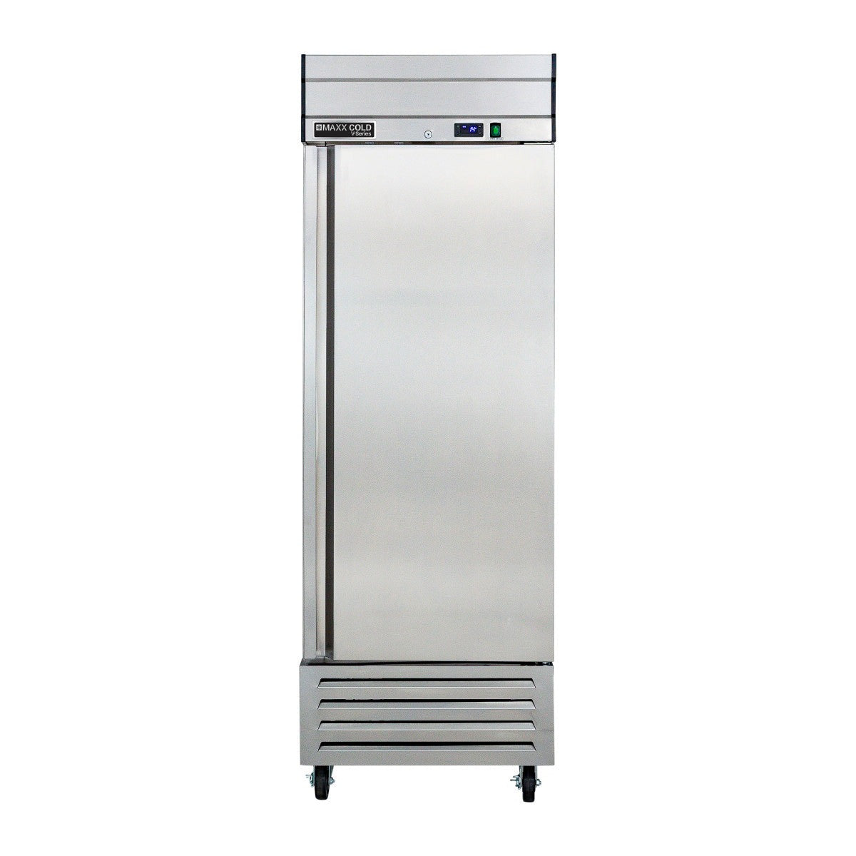 Maxx Cold - MVR-23FDHC V-Series 1 Door Reach-In Refrigerator, Bottom Mount, in Stainless Steel