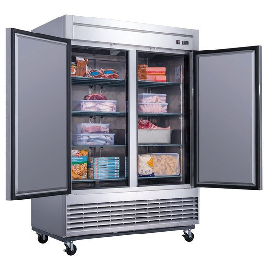 Chef AAA - T55AF Commercial 55" 2 Solid Door Reach-In Freezer 40.74cu.Ft.