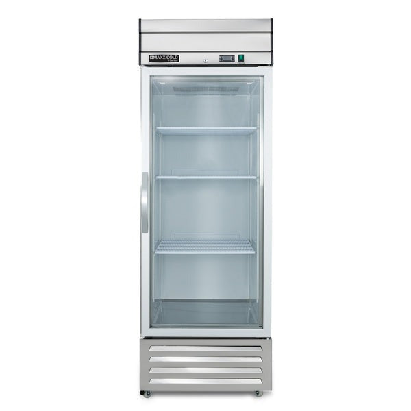 Maxx Cold - MVR-23GDHC V-Series 1 Glass Door Reach-In Refrigerator, Bottom Mount, in Stainless Steel