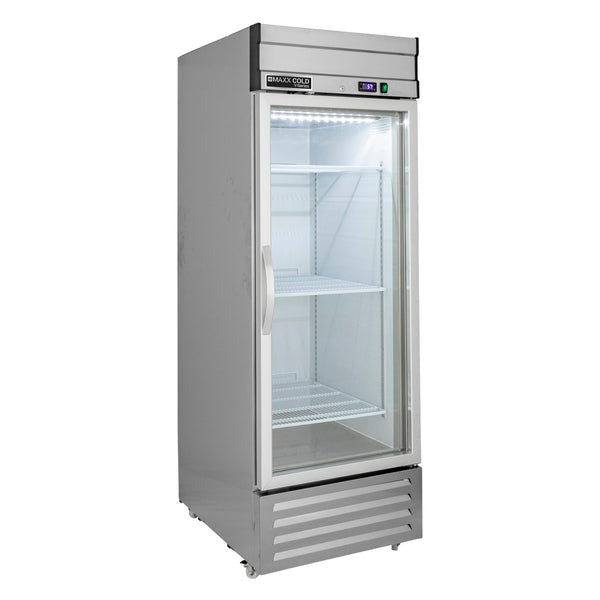 Maxx Cold - MVR-23GDHC V-Series 1 Glass Door Reach-In Refrigerator, Bottom Mount, in Stainless Steel