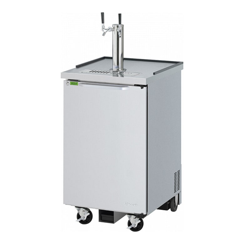 Turbo Air TBD-1SDD-N6 23 5/8" Kegerator Beer Dispenser w/ (1) 1/2 Barrel Capacity - (1) Column, Stainless, 115v