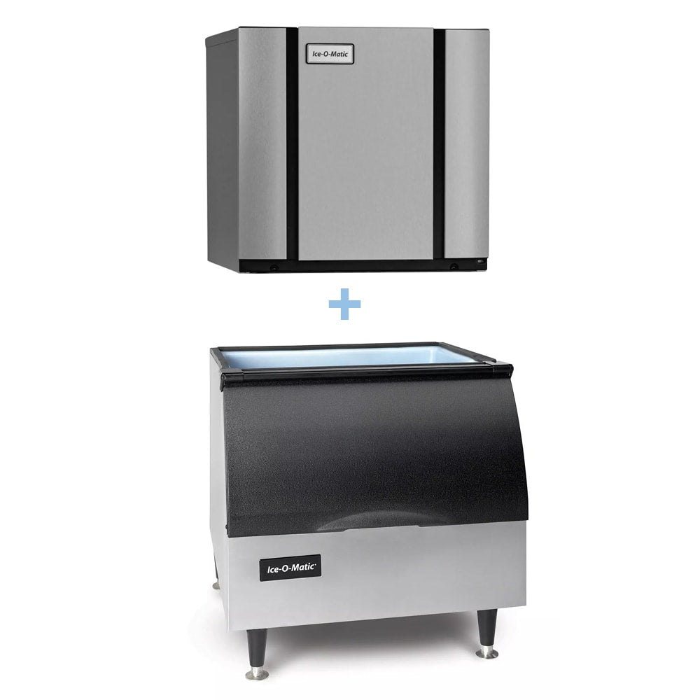 Ice-O-Matic - CIM0320HA/B25PP Commercial 313 lb Half Cube Ice Maker w/ Bin - 242 lb Storage, Air Cooled, 115v