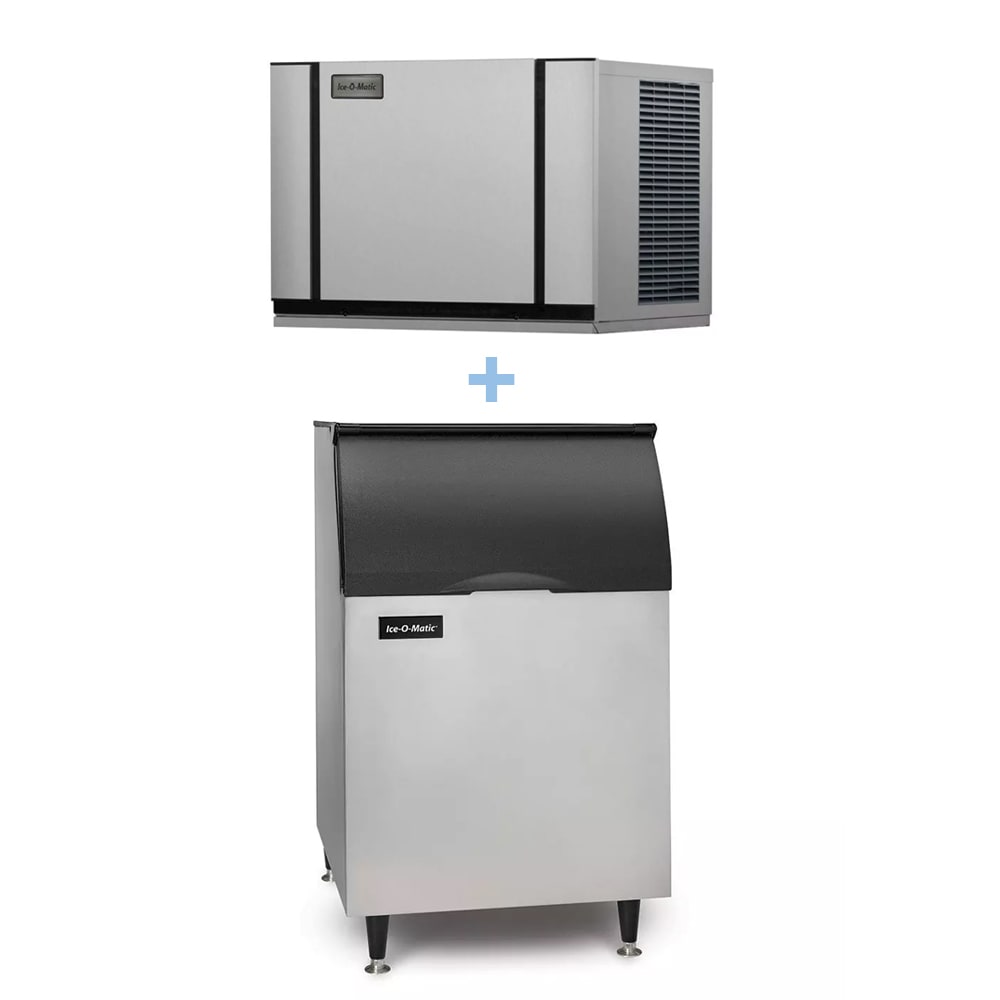 Ice-O-Matic - CIM0330FA/B55PS Commercial 316 lb Full Cube Ice Maker w/ Bin - 510 lb Storage, Air Cooled, 115v