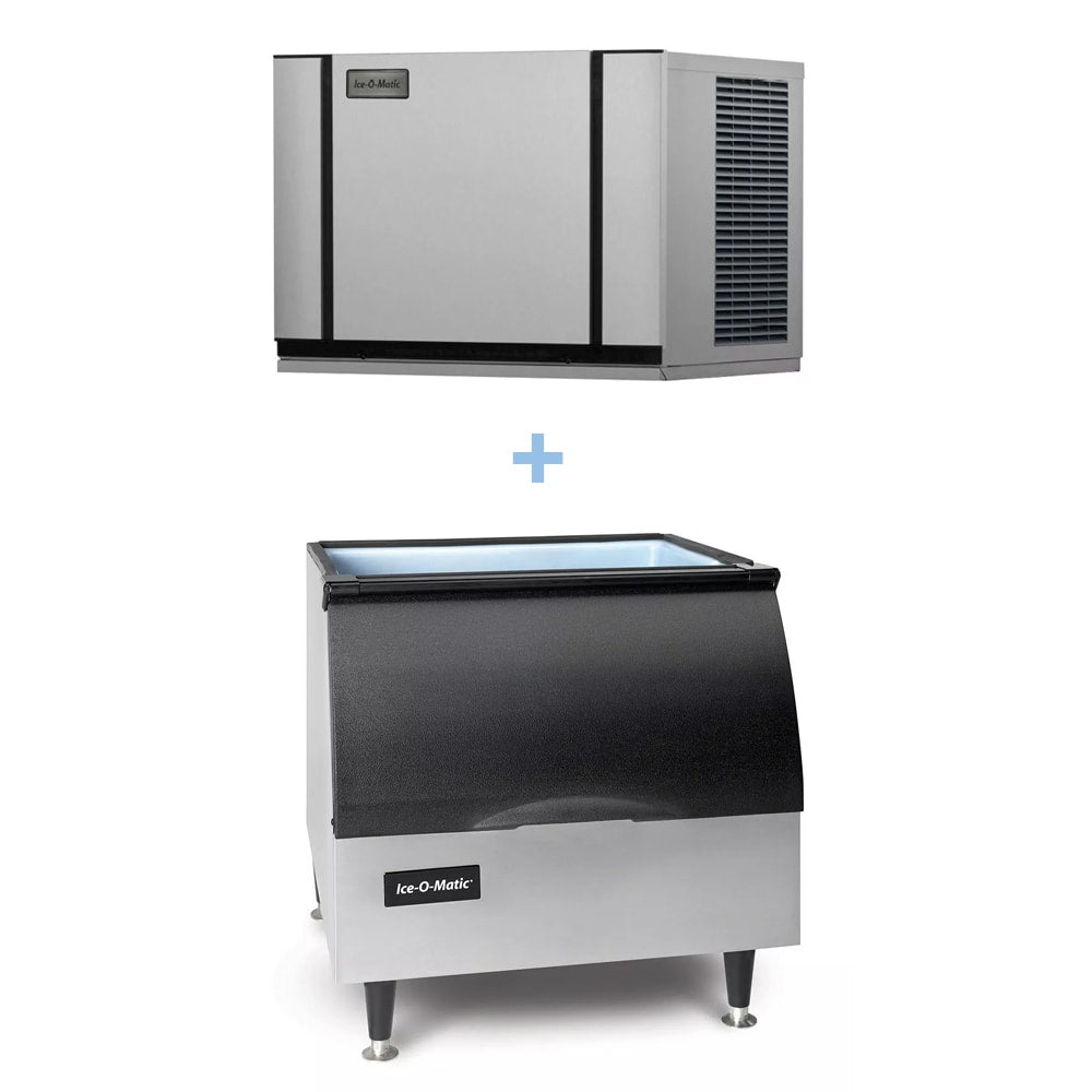 Ice-O-Matic - CIM0330HA/B25PP Commercial 313 lb Half Cube Ice Maker w/ Bin - 242 lb Storage, Air Cooled, 115v