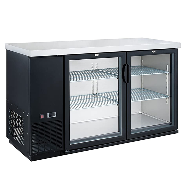 2 Hinged Glass Door Bar and Beverage Cooler DBB60-H2