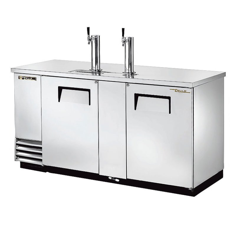 True TDD-3-S-HC 69" Kegerator Beer Dispenser w/ (3) Keg Capacity - (2) Columns, Stainless, 115v