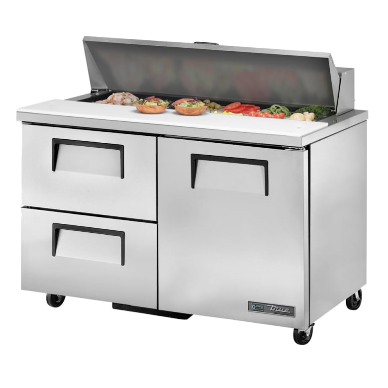 True TSSU-48-12D-2-HC 48" Sandwich/Salad Prep Table w/ Refrigerated Base, 115v