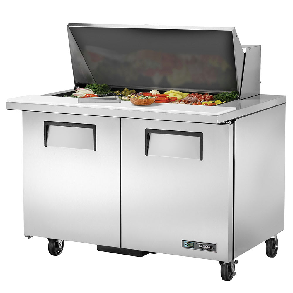 True TSSU-48-18M-B-HC, Commercial 48" Sandwich/Salad Prep Table w/ Refrigerated Base