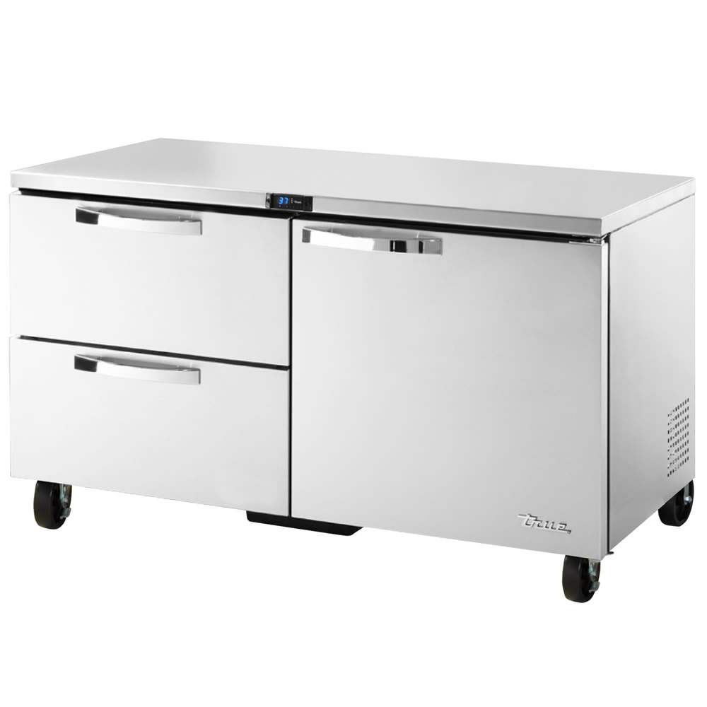 True TUC-60-32D-2-HC~SPEC3 60" W Undercounter Refrigerator w/ (2) Sections, (1) Door & (2) Drawers, 115v