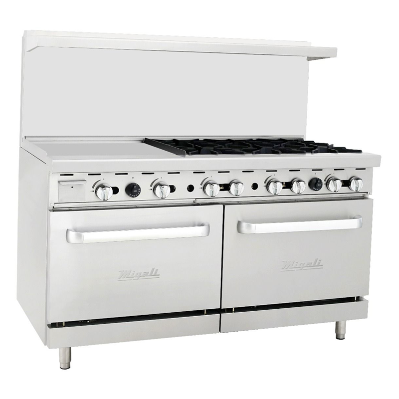 6-Burner Range Ovens 24 Inch Griddle C-RO6-24GL-NG