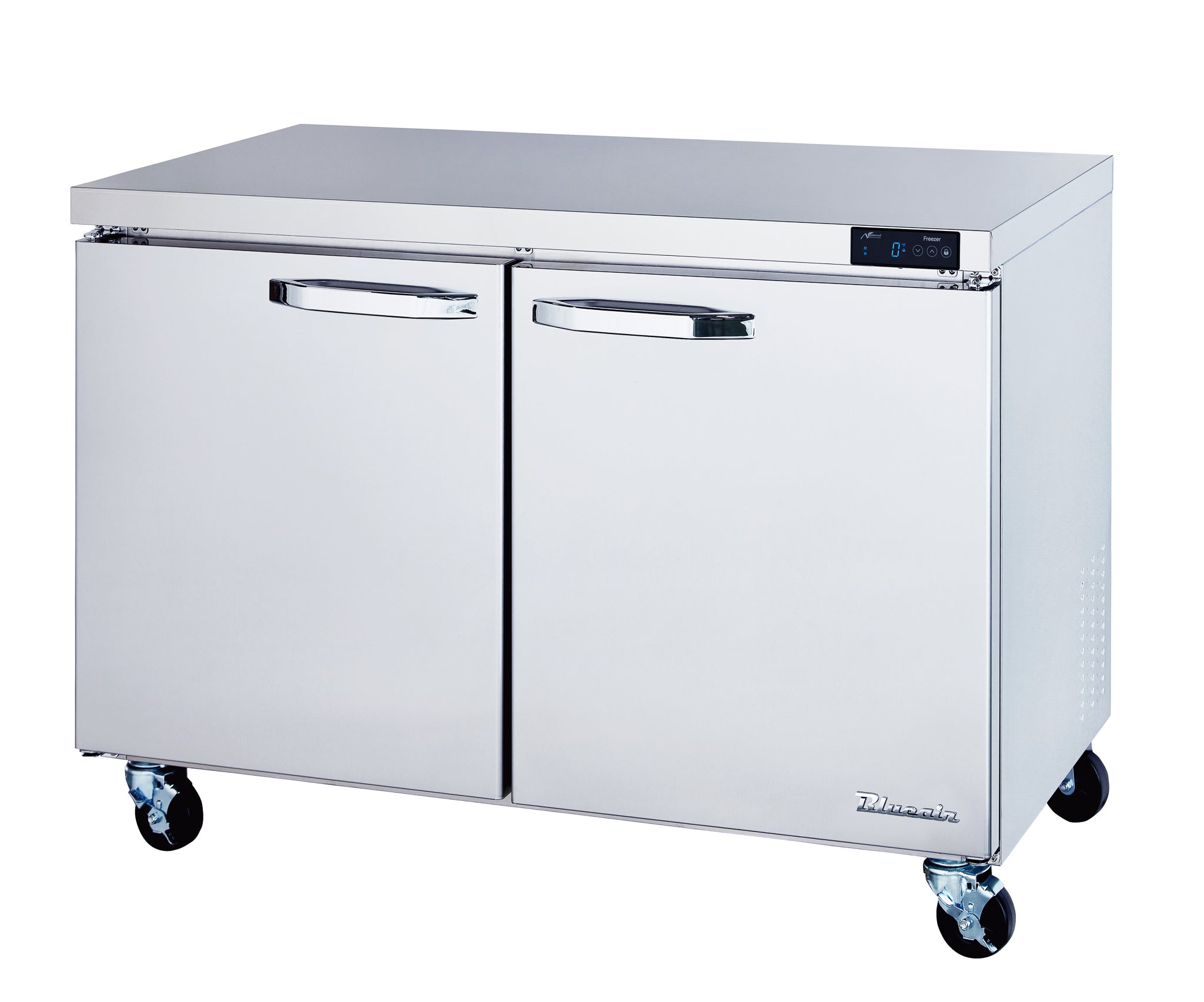 Blue Air - BLUF48-HC, 2 Doors All Stainless Undercounter Freezer - 48" wide, 13 cu/ft., R-290 Refrigerant