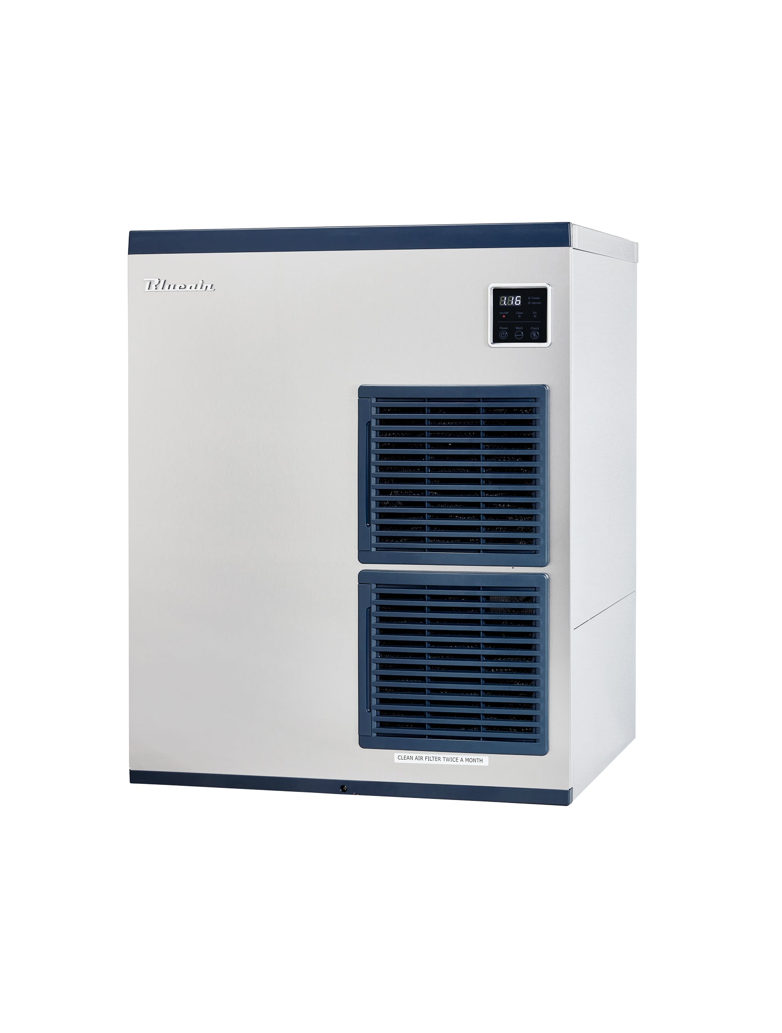 Blue Air - BLMI-900A, 890 Lbs / 24 hr. Production, Air-Cooled, 30" W x 27 3/8"D x 37 3/4"H, 208~230v/60/1