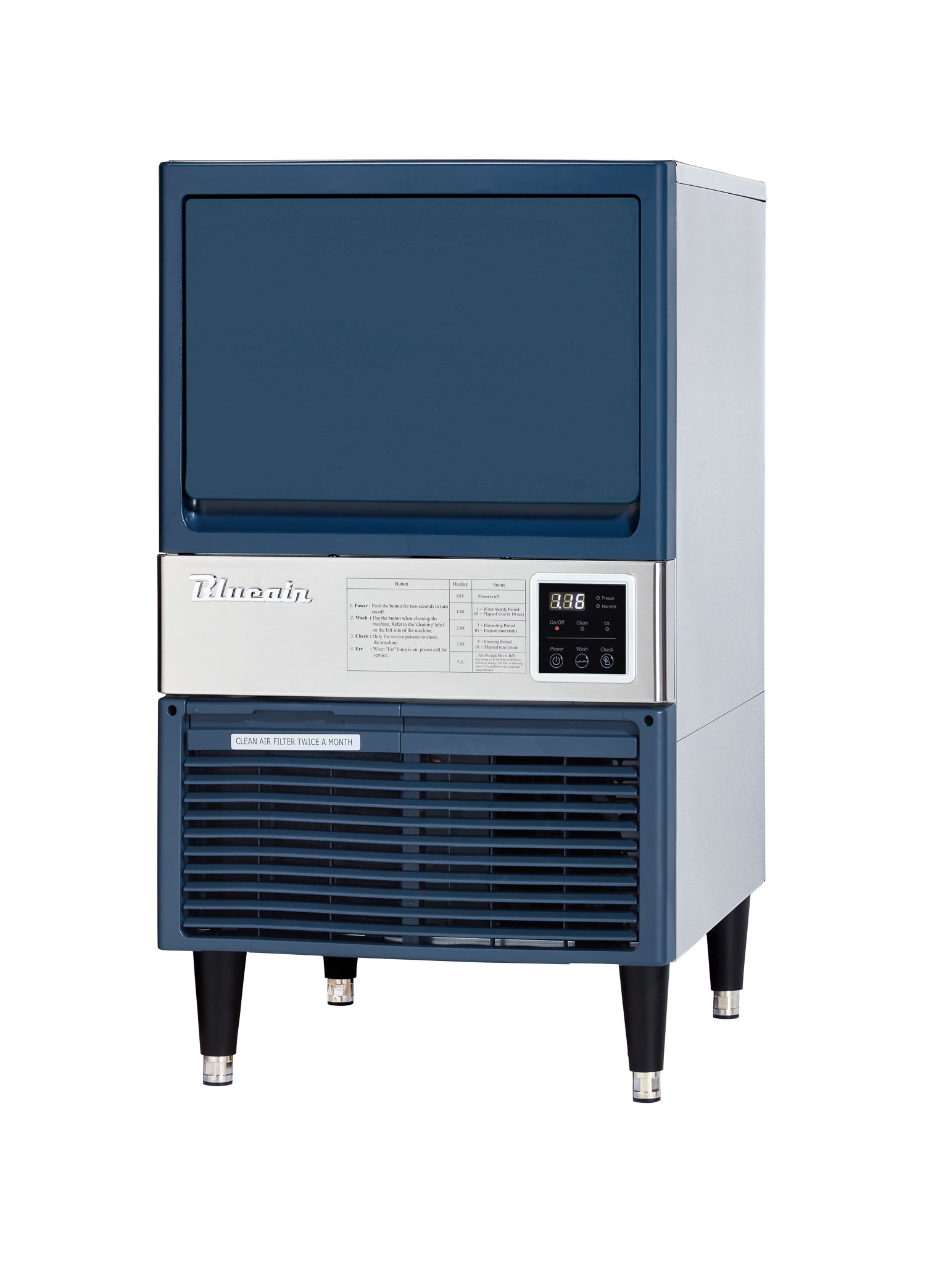 Blue Air - BLUI-100A, 128 Lbs Production, 55lbs Storage, 19 2/3" W x 25 5/8"D x 38"H, 115v/60/1