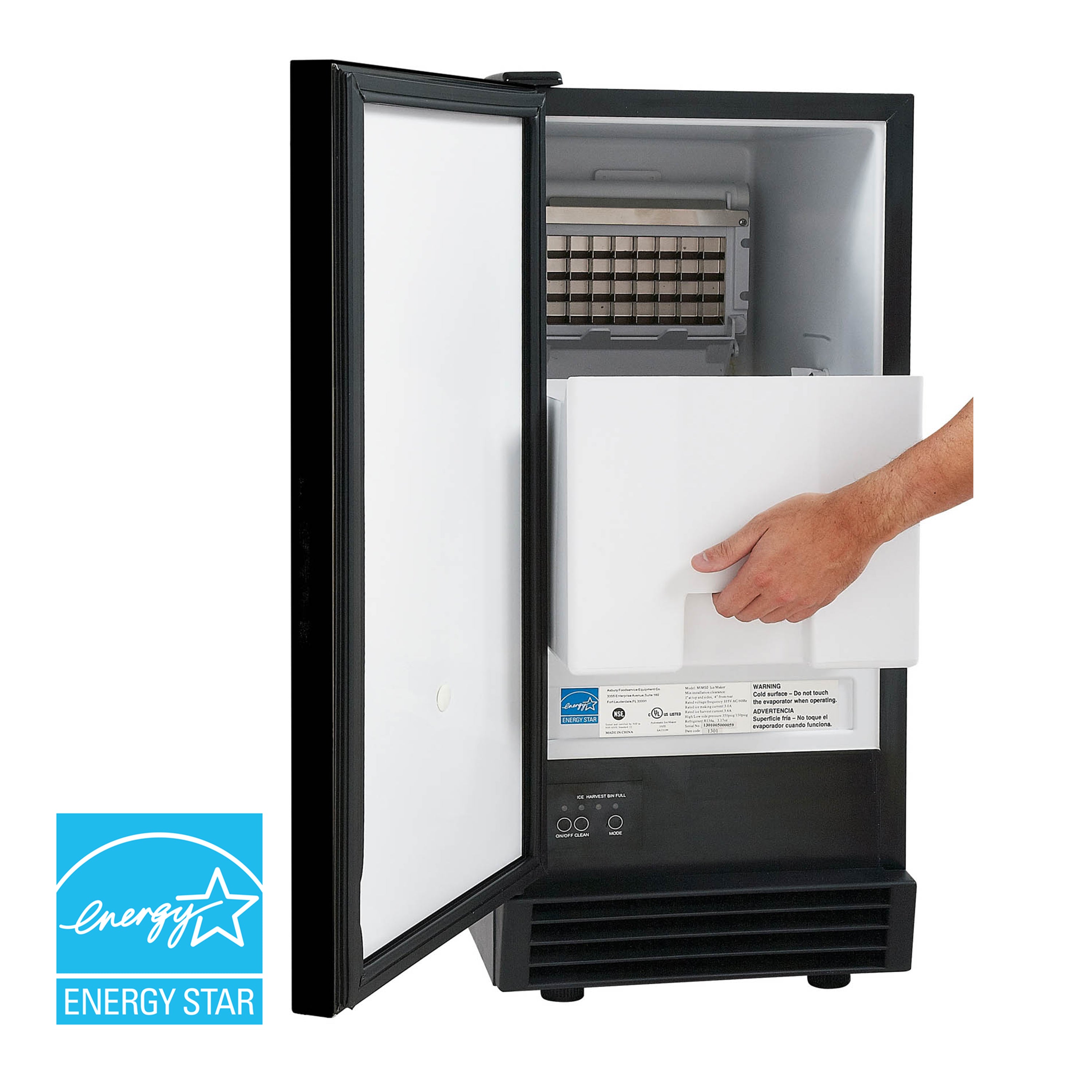 Avanti - RIM49U3S-IS, Avanti 18" Built-in Freestanding Ice Maker, in Stainless Steel