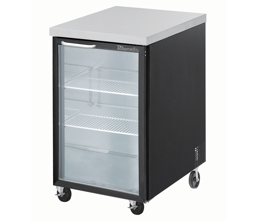 Blue Air - BBB23-1BG-HC, 1 Glass Door Back Bar Cooler, Black Finish Exterior, 23-1/2" W x 31-1/4" D, R-290 Refrigerant