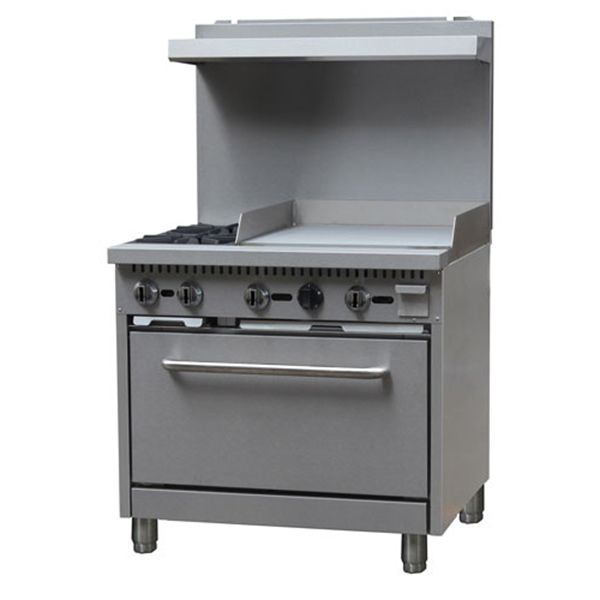 Black Diamond - GR-3624G/NG, Gas Range, 36" With 24" Griddle