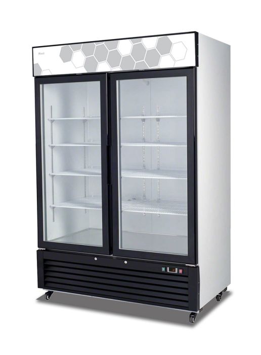 Migali - C-49FM-HCE, Commercial Merchandiser 2 Glass Door Freezer 49 cu/ft