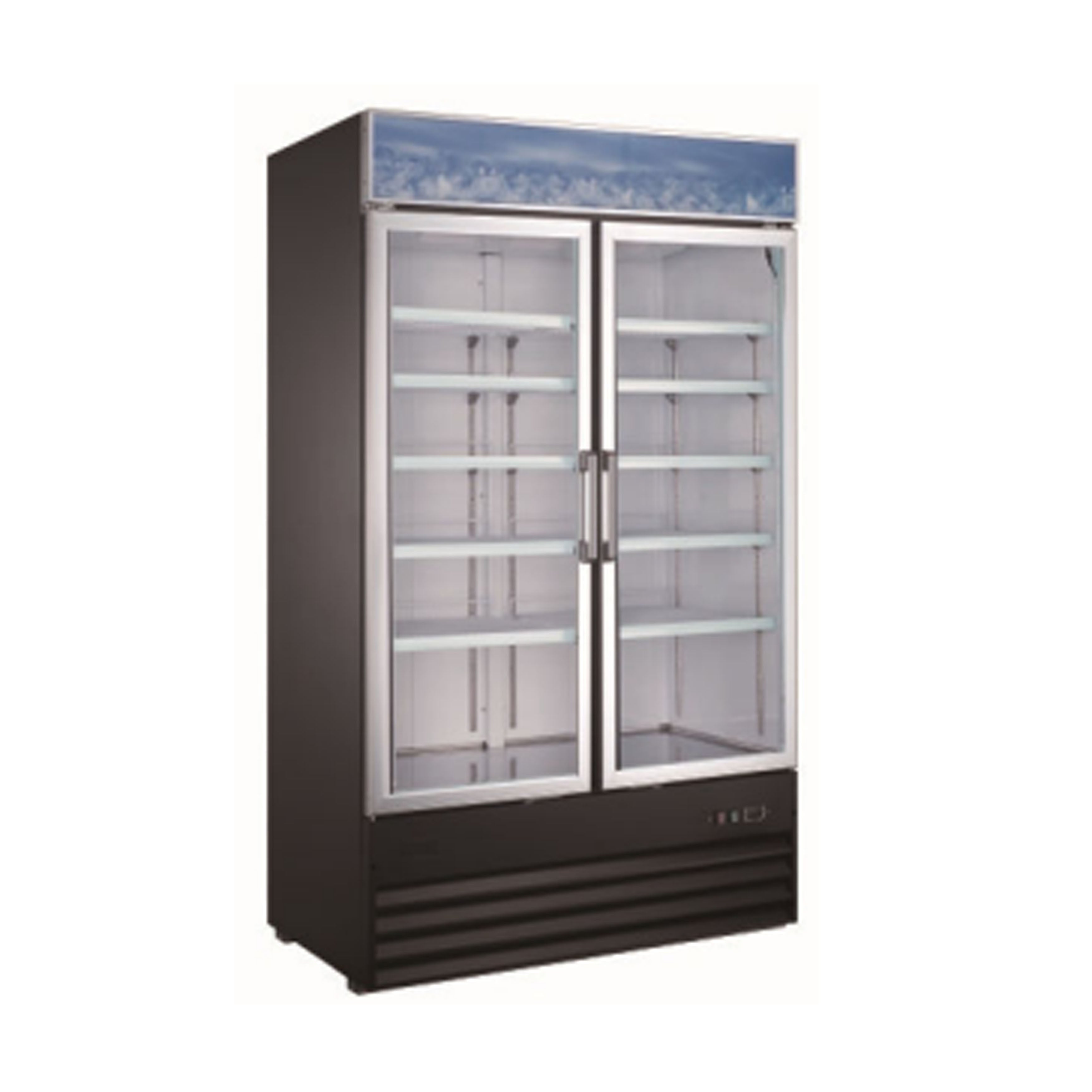 Chef AAA - G768BM2F-HC,  Commercial 49" 2 Glass Door Merchandiser Refrigerator 29cu.ft.