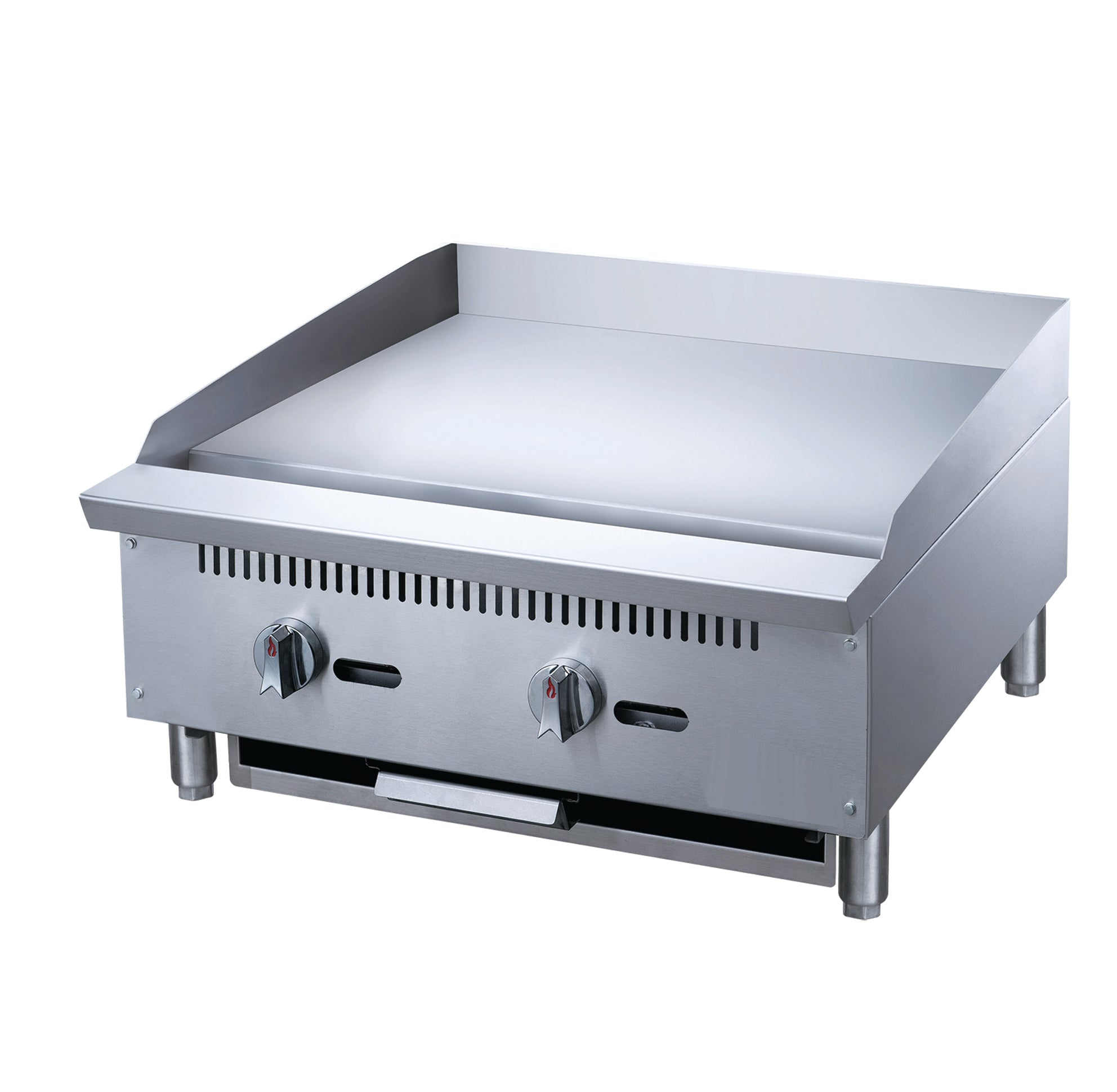 Chef AAA - TCGM24 Commercial 24 in. Countertop with Griddle with 2 Burners NG