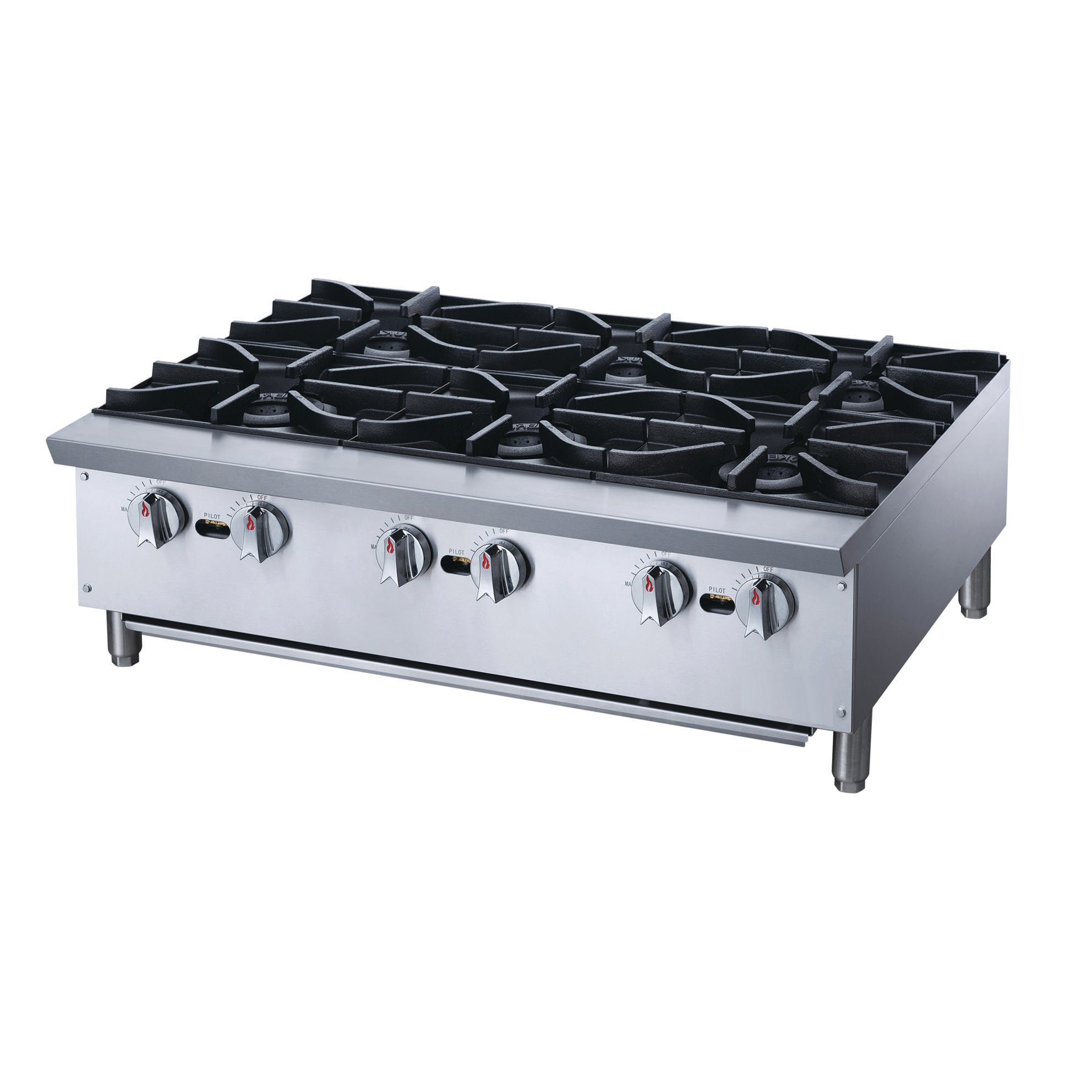 Chef AAA - TCHPA36 Commercial 36" Hot Plate with 6 Burners NG