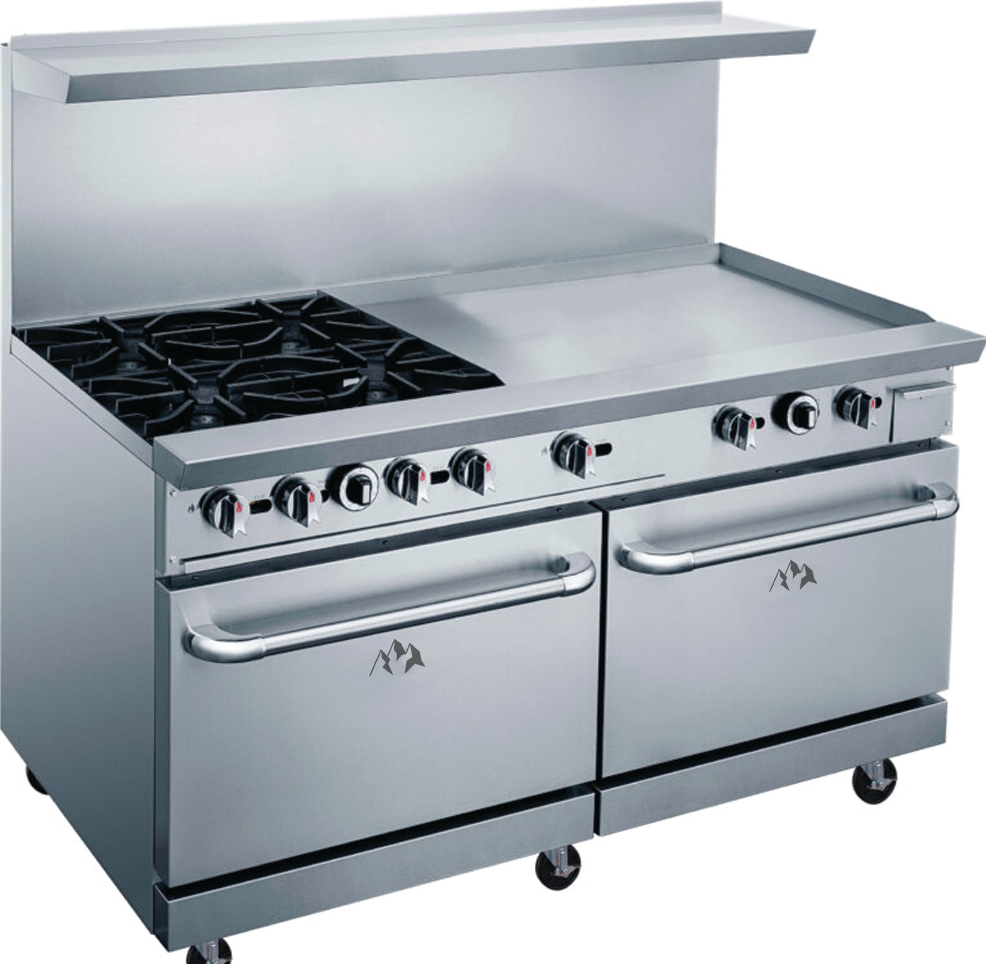 Chef AAA - TCR60-4B36GM Commercial 60" Oven Range Four Open Burner with 36" Griddle Natural Gas