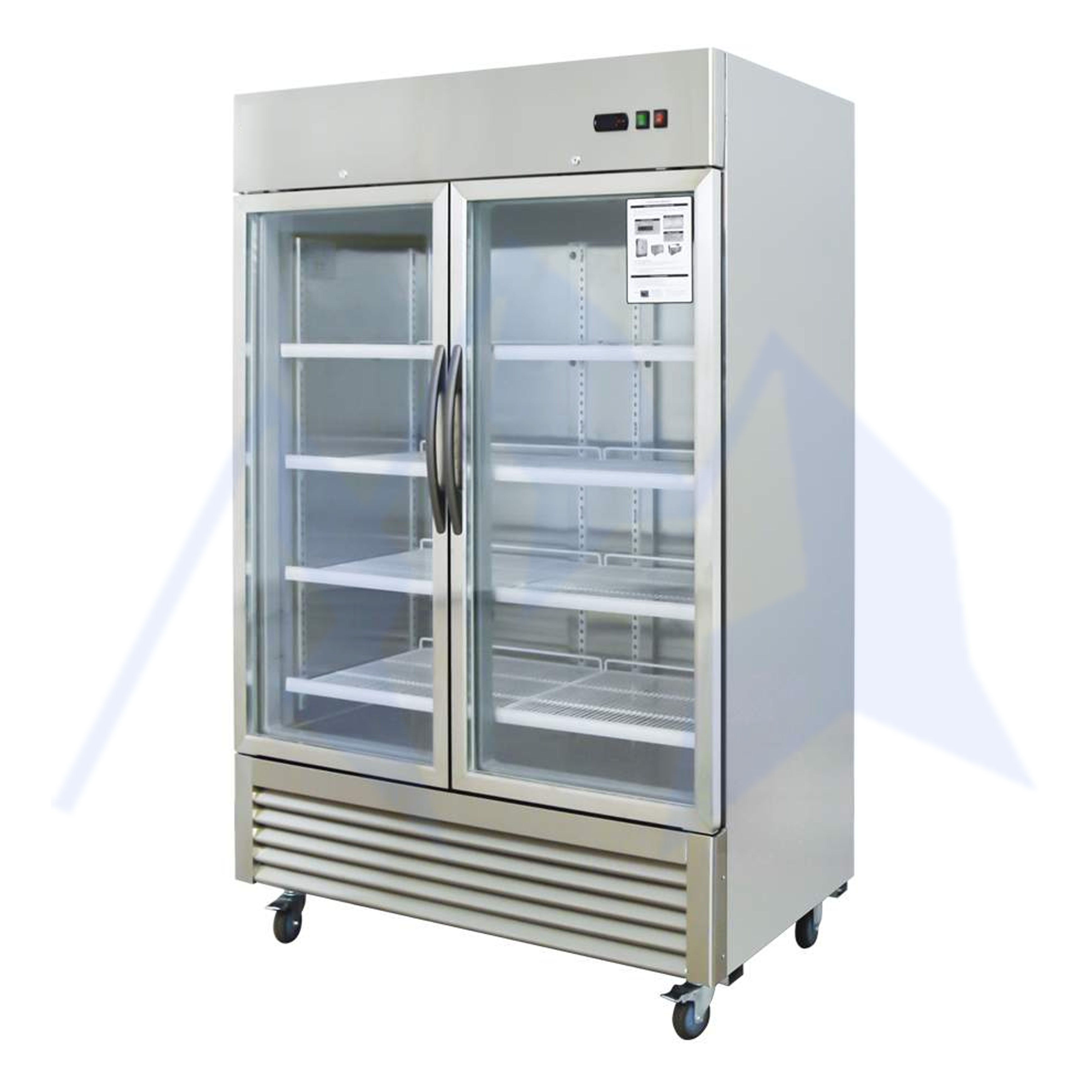 Chef AAA - TR-49BG, 55" 2 Glass Door Reach-in Refrigerator 41.7 Cu. ft.