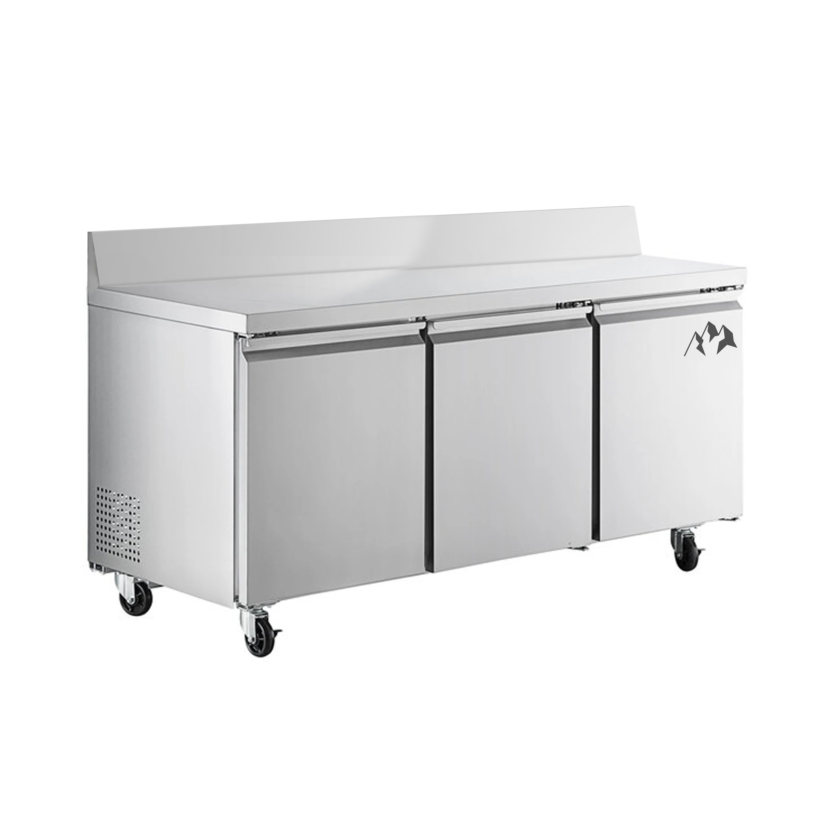 Chef AAA - SS-UCSG-72R-HC, Commercial 72" Undercounter Refrigerator with Splash Guard 15.5 cu.ft.