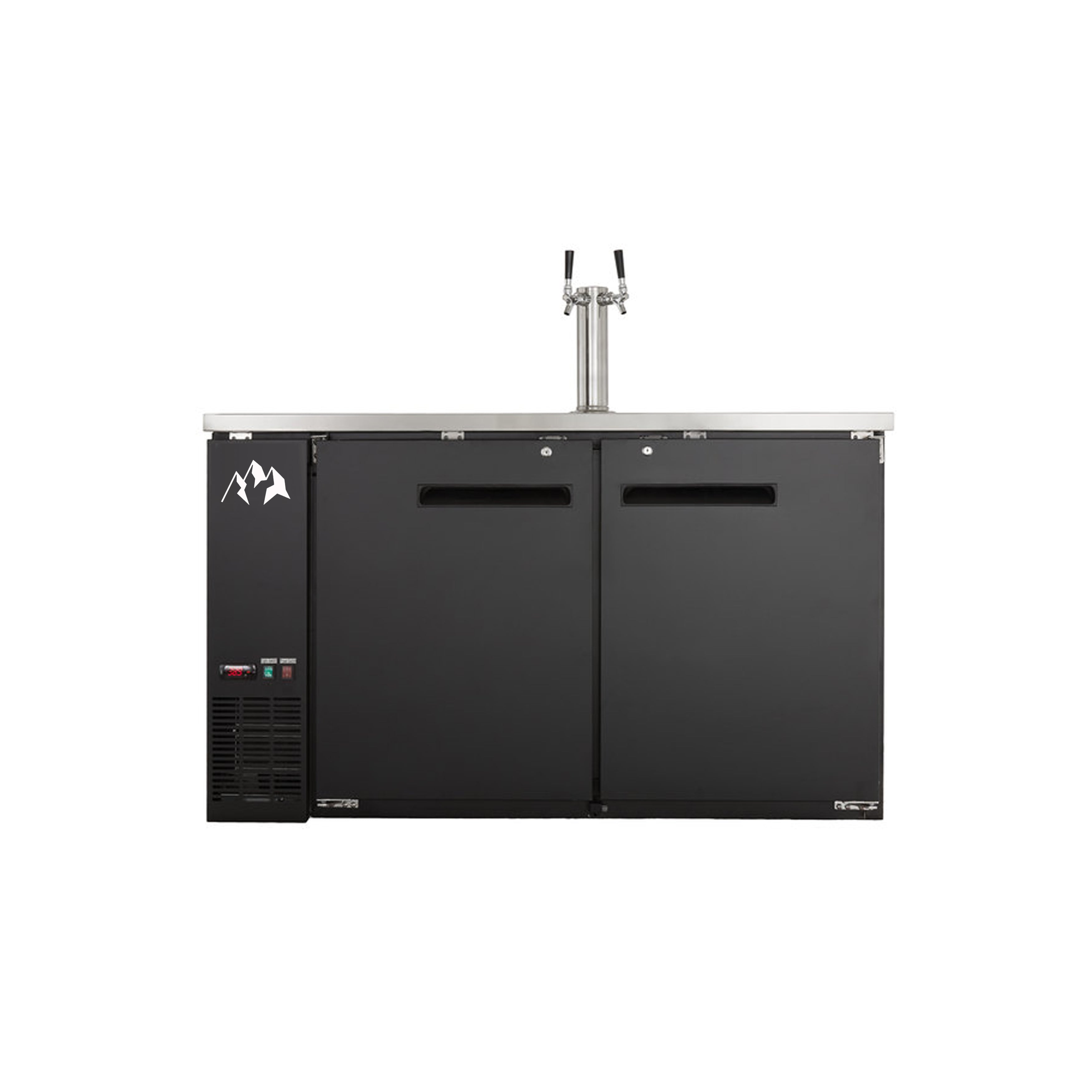 Chef AAA - UDD-2-HC, Commercial 59" Single Tap Kegerator Beer Dispenser (2) 1/2 Keg Capacity 19 cu.ft.