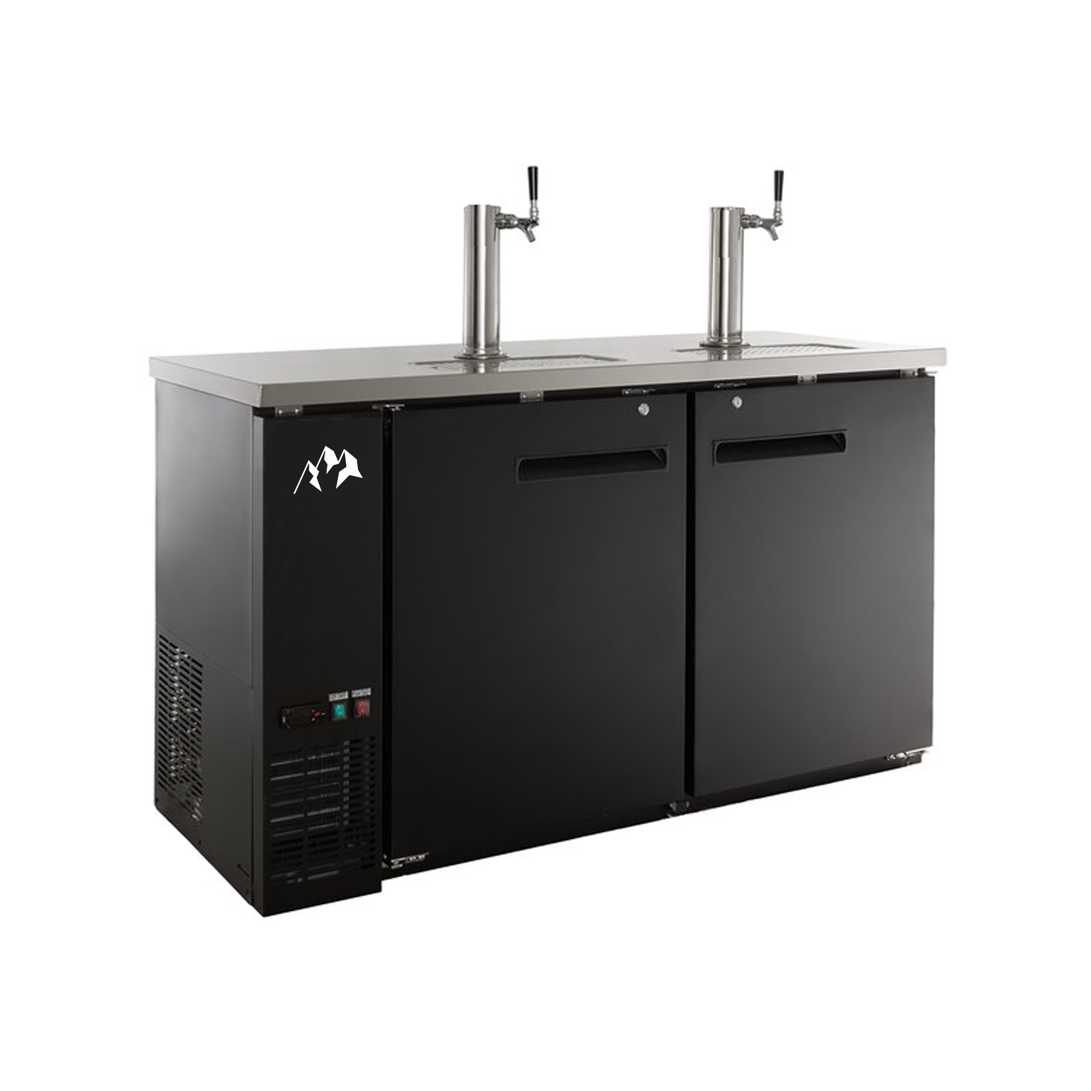 Chef AAA - UDD-60-HC, Commercial 60" Single Tap Kegerator Beer Dispenser (2) 1/2 Keg Capacity 15.8 cu.ft.