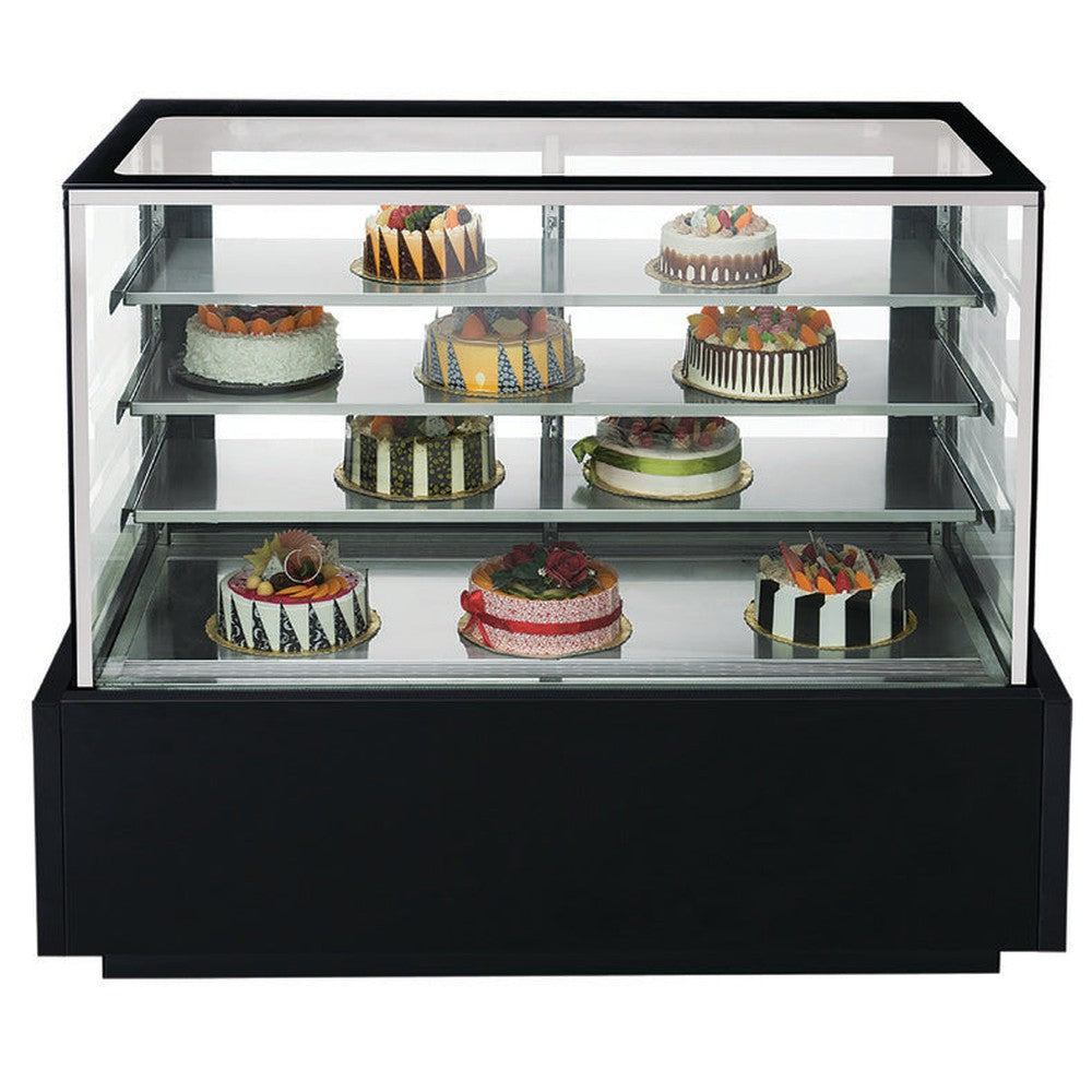 Chef AAA - CV-180 72" Refrigerated Flat Glass Bakery Display Case