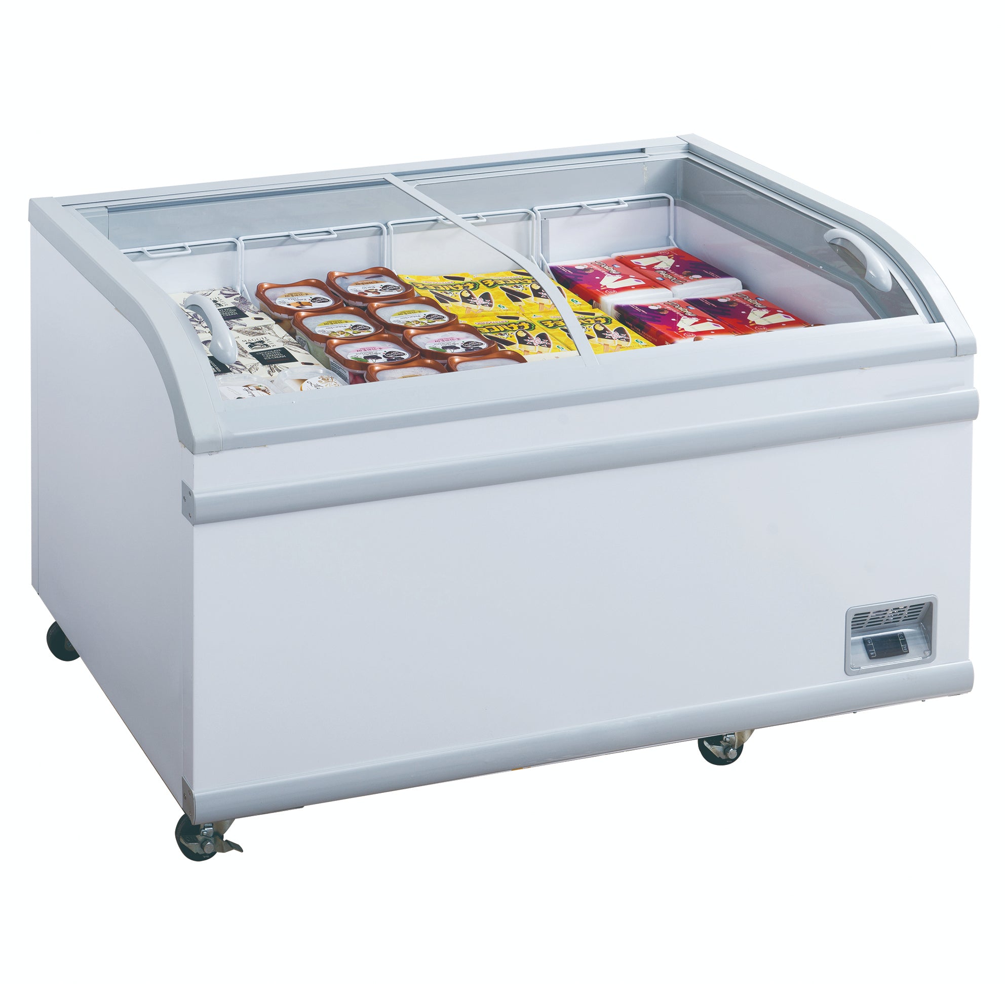 Chef AAA - TD-500Y, Commercial 56" Glass Door Frozen Food or Ice Cream Chest Freezer Display