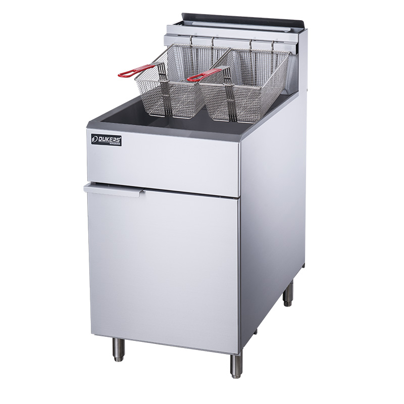 Dukers - DCF5-LPG, Commercial 70Lbs Deep Fryer with 5 Tube Burners Liquid Propane Gas BTU150000