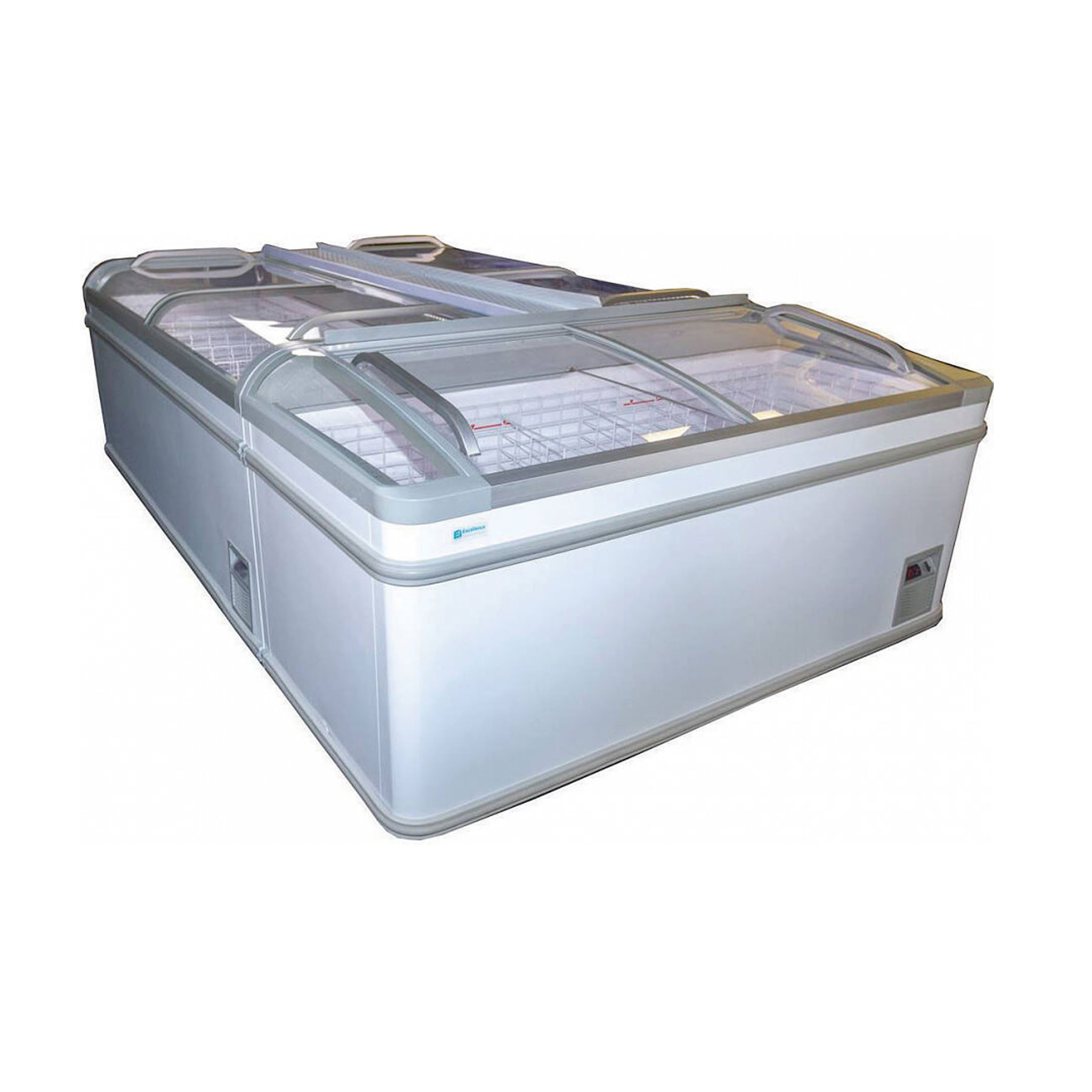 Excellence Industries - HR-21H, 82" Commercial Curved Top Island Display Freezer / Cooler 30.9 cu. ft.