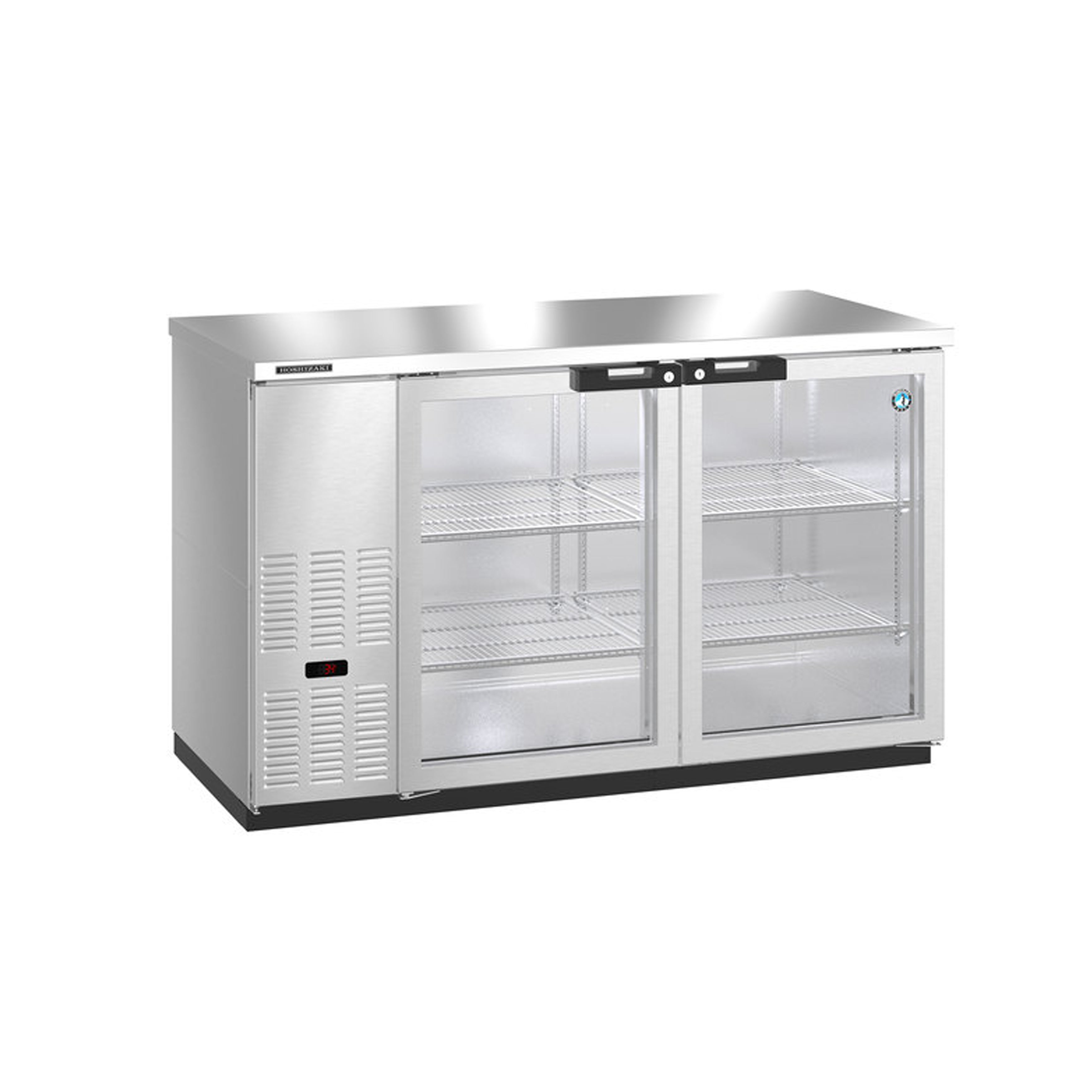 Hoshizaki - BB59-G-S, Commercial 59.5" Stainless Steel Glass Door Back Bar Refrigerator 18.45cu.ft.